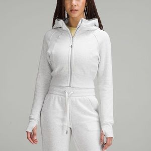 scuba fill zip cropped hoodie